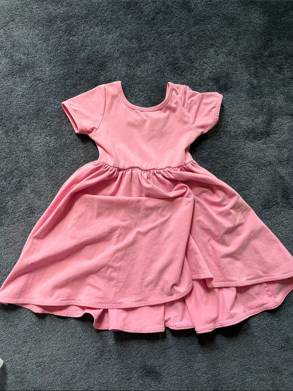 Girls' Pink Twirl Dress - Soft Cotton Skater Style by Girlhood size 6